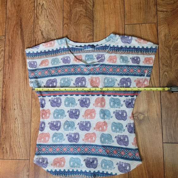 Glaze brand colorful elephant short sleeve shirt - Picture 4 of 6